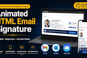 design a professional html email signature fast