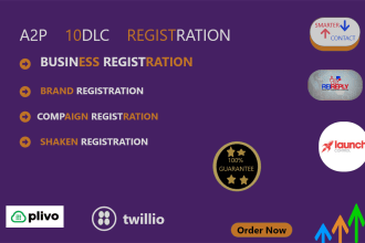 do twilio, rei reply, launch control a2p 10dlc registration