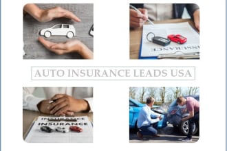 provide 20,000 USA auto insurance leads in desired states