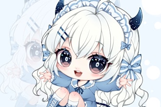 draw cute chibi character for you