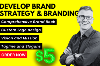 develop a brand strategy with identity from logo, visual guidelines, iconography