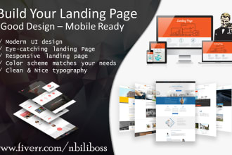 build landing page design as sales or squeeze page in wordpress