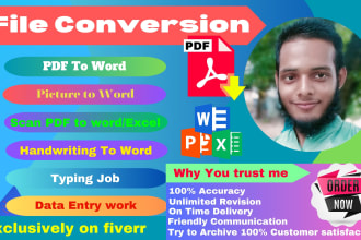 handwriting to word, pdf to word, image to word to pdf to excel convert