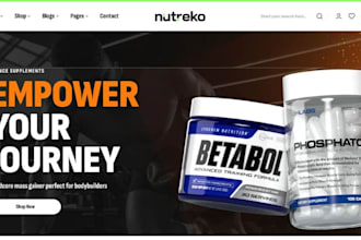 design nutraceutical store peptide shopify supplement website nootropic website