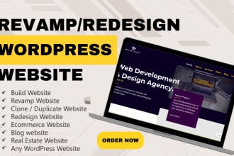 revamp or redesign wordpress website or develop elementor pro site