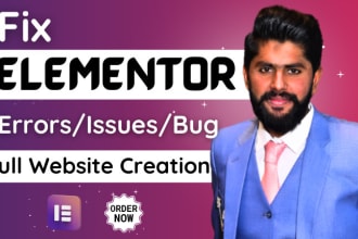 fix elementor website issues or full website creation by elementor pro