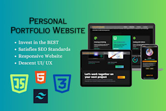 develop personal portfolio website with excellent design