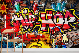 design doodle wall art, illustration, murals, graffiti