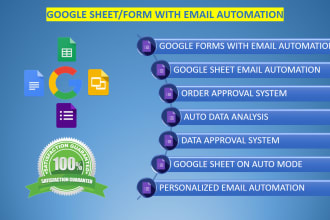 do google sheet automation, email automation, forms, order sheets
