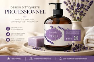 create a professional and elegant product label