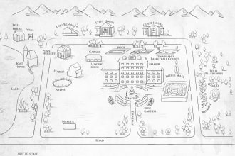 do map illustration for your fiction book