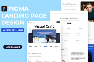 design a high converting landing page UI UX in figma