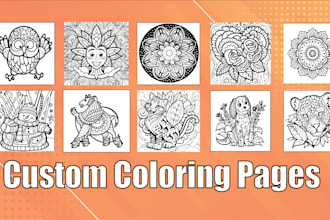custom coloring page and word search for amazon kdp
