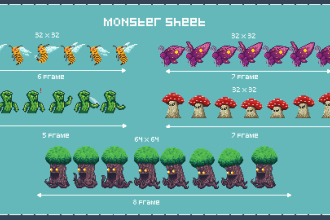 make pixel art sprite character for your game