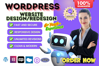 design clean and responsive wordpress website