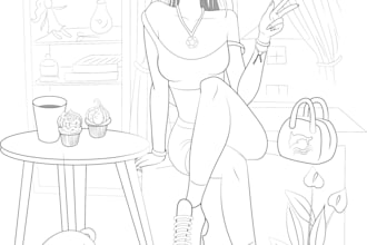 draw detailed coloring book pages