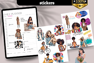 design custom digital planner sticker sheet for you or etsy
