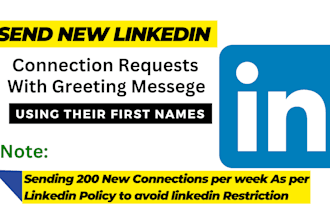 send new connections request with message from your linkedin