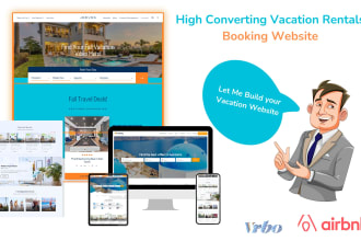 design vacation rentals for vacation rental website, vacation website, airbnb