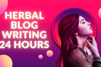 professional herbal blog writing services for SEO or others