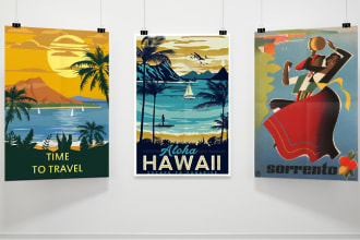 design unique retro vintage poster, minimalist, illustration, cinematic poster