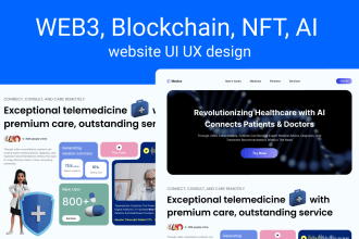 create web3, blockchain, nft and ai website UI UX deisgn