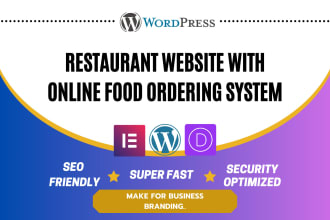 design restaurant website with online food ordering system using wordpress