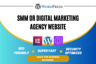 design smma agency website or digital marketing agency website using wordpress