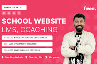 create elearning website, school lms, coaching website using wordpress learndash