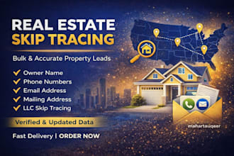 do real estate skip tracing and lead genaration in US