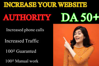 increase domain authority moz da to 50 plus
