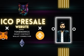 built ico presale website, token, smart contract, wallet integration