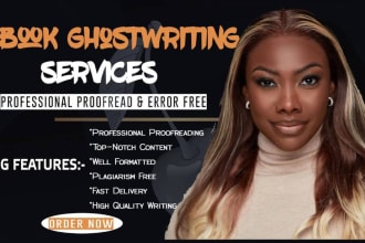 offering my expertise as a ghostwrite nonfiction ebooks as ghost book writer