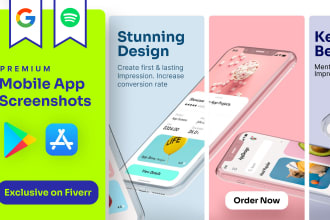 design stunning app screenshots for app store and play store