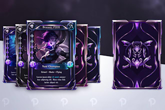 design a card game template for card game, board game, tcg or nft