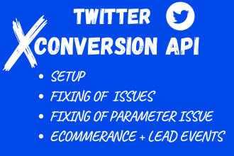 fix or setup the twitter conversion api on shopify or wordpress