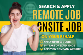 search and apply for jobs with tailored applications remote or onsite