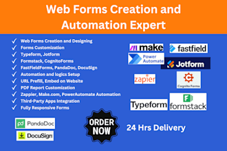 create stunning jotform, typeform, paperform, custom forms