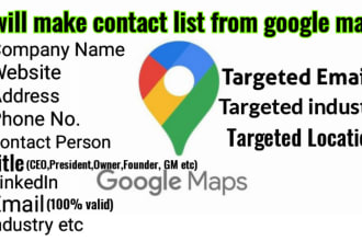 make targeted contact list from google maps