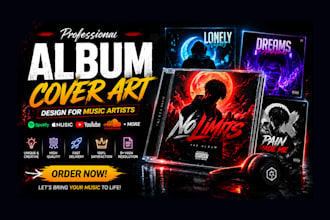 design professional album cover art for music artists and spotify