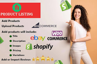 add products or upload products to shopify woocommerce ebay and etsy