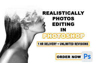 do any adobe photoshop editing realistically in 1 hours