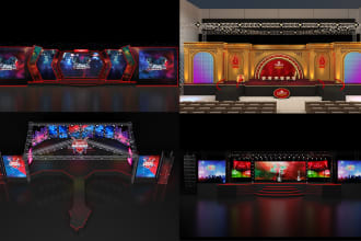 design exhibition pavilion booth, stand, stage