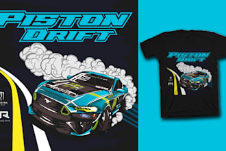 draw car vector illustration automotive for tshirt clothing design