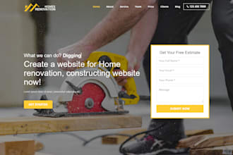 remodeling website, home renovation website, hvac, construction website