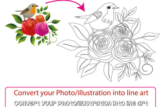convert any photo into coloring book page