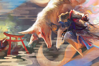 draw illustration in my painting art style