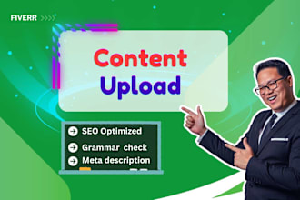 upload wordpress website content or articles and blog posts