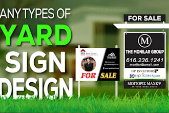 design custom yard sign, lawn sign, sign board and signage for any occasion