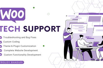 provide tech support for any issues in woocommerce websites